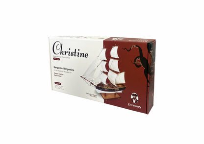 Brigantina, model de nava din lemn, Christine, 40 cm